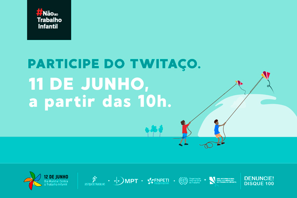 Twitaço contra a exploração do trabalho infantil será nesta sexta-feira (11)